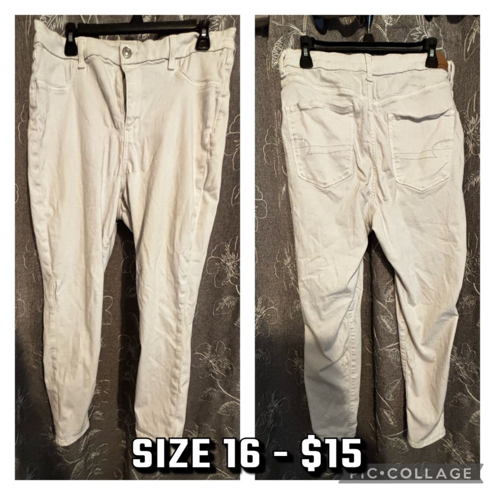 American Eagle White Curvy Jegging